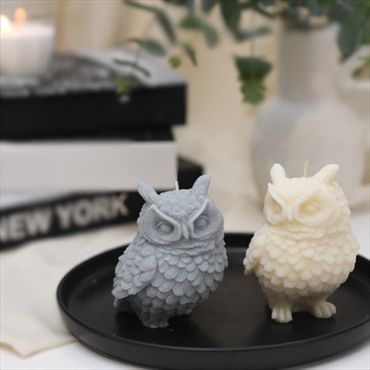 CANDECANMLLRGOWL.jpg LARGE OWL CANDLE - Image 1