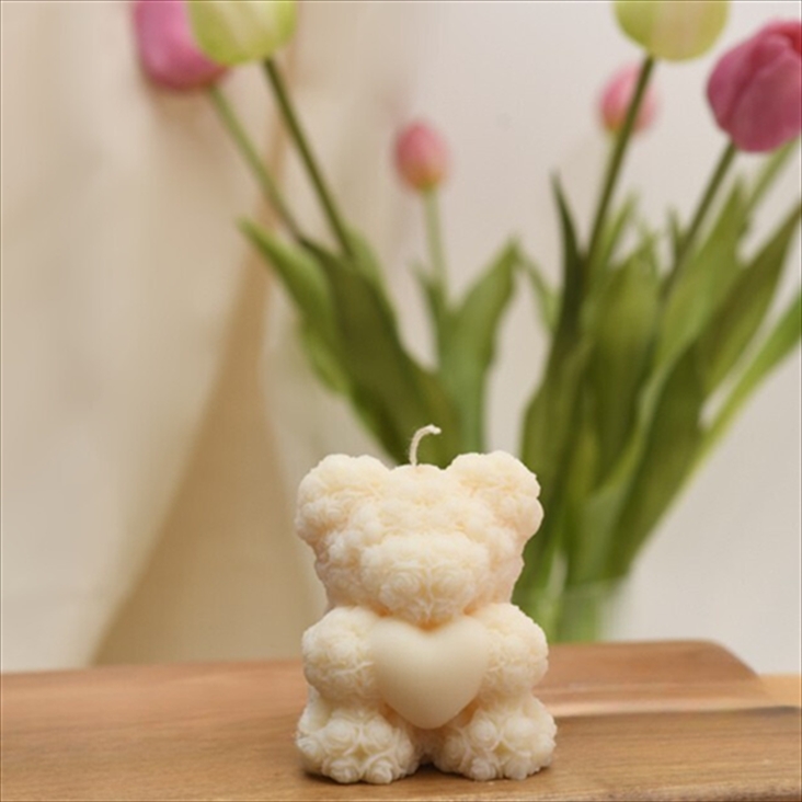 CANDECANMLMTDYHRT.jpg MEDIUM TEDDY BEAR WITH HEART - Image 1