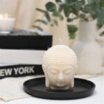 LARGE BUDDHA HEAD CANDLE