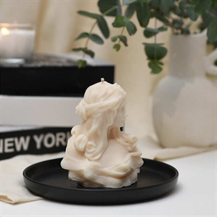 CANDECSTTGRKGDS.jpg GREEK GODDESS STATUE CANDLE - Image 1