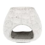 BURNER CHISELLED STONE WHITE 11X11CM
